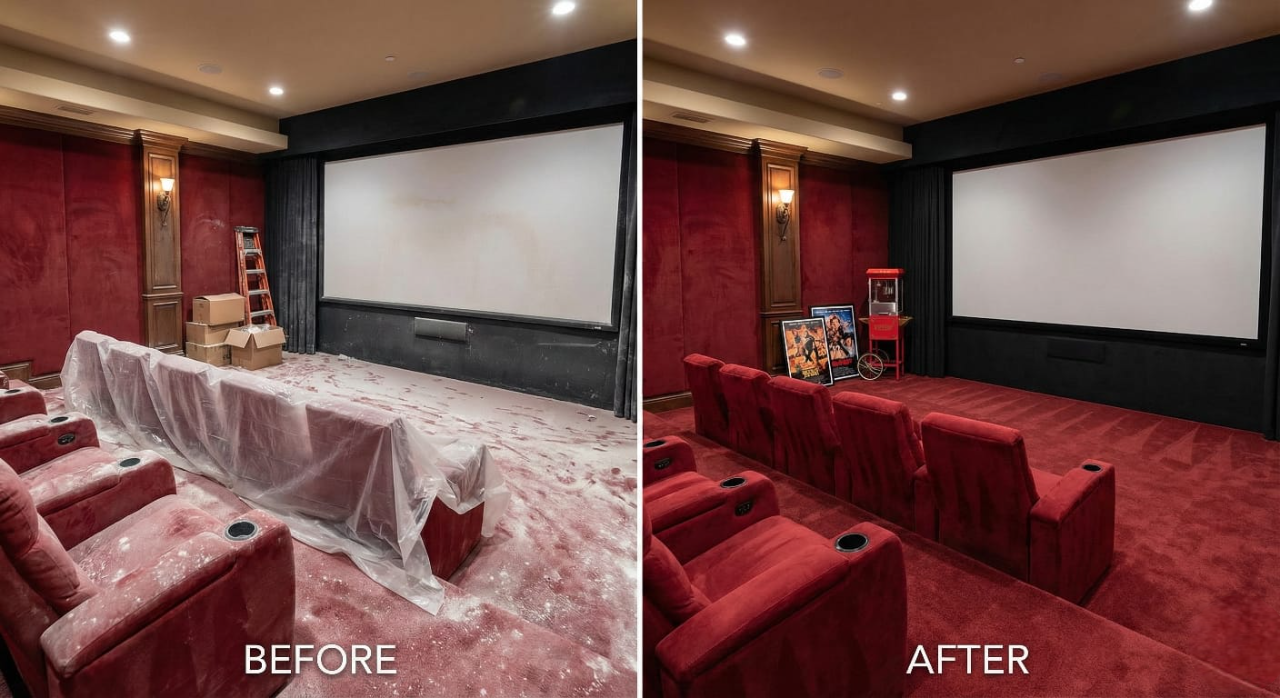 Hollywood Hills Luxury Villa: Home Theater