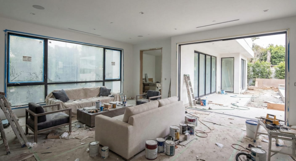 Oceanfront estate post-construction cleaning Malibu