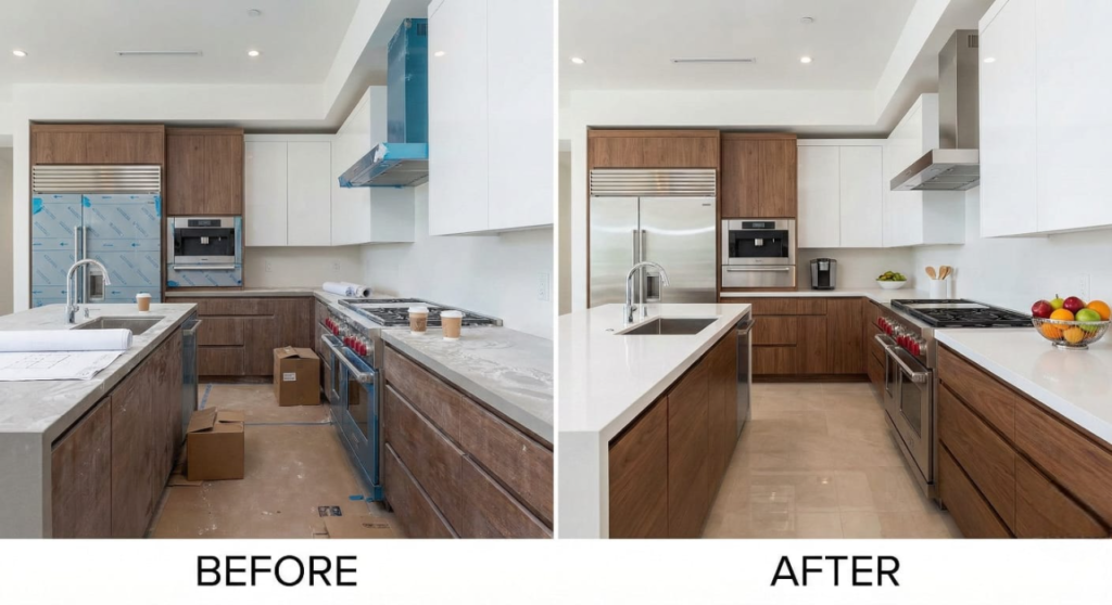 Post-construction cleaning for Bel-Air luxury estate