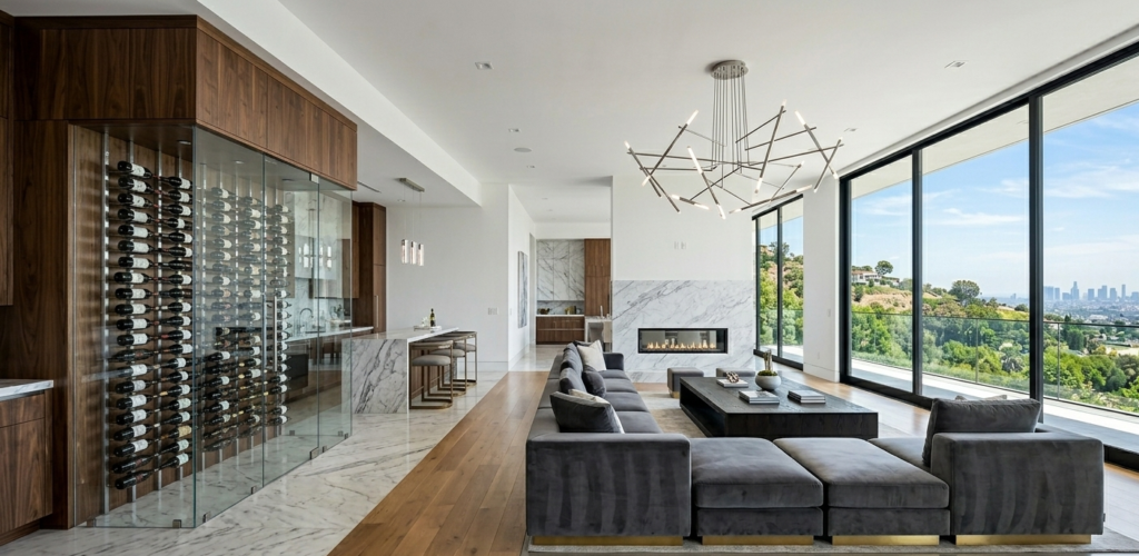 Bel Air Modern Villa: Kitchen & Dining